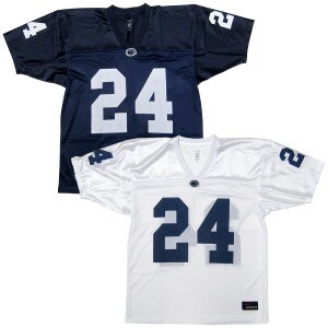 navy and white Penn State football jerseys #24